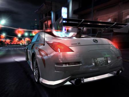 need for speed carbon-red light - abstract, game, cars, nightmare, racing, city, light, game need for speed carbon, white, car, redlight, 3d