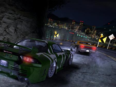 need for speed carbon-chasing car - game, chasing, nightmare, need for speed carbon, entertaniment, racing, night, back to back, car