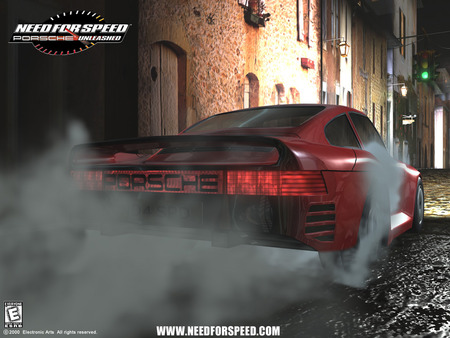 Need For Speed porsche car running - need for speed, absract, red, friction, fast, game, dark, night, white, car, racing, porsche, 3d