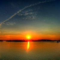 SUNSET AT NORFOLK AIRPORT