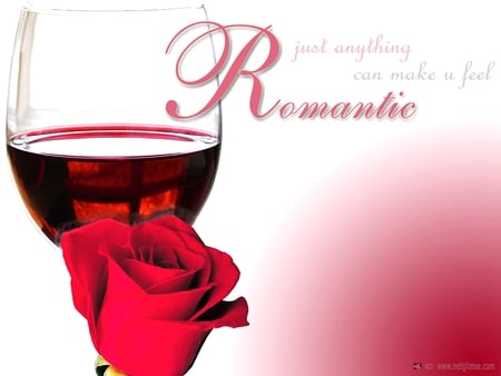 ROMANTIC - red rose, romantic, romance, red wine, love