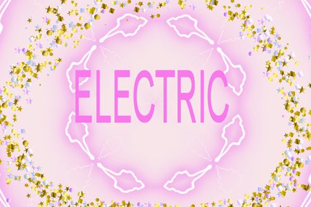 electric - stars, pink, lightning