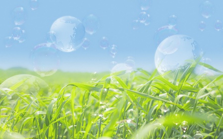 390  8840m1.jpg - grass, bubbles floating, sky