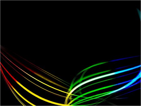 Aurora abstract - neon, rainbow, abstract, black