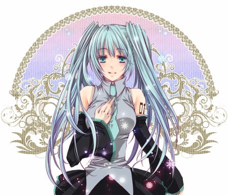 vocaloid - white, aqua, miku, vocaloid