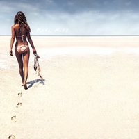 Kate Moss Walk on Beach