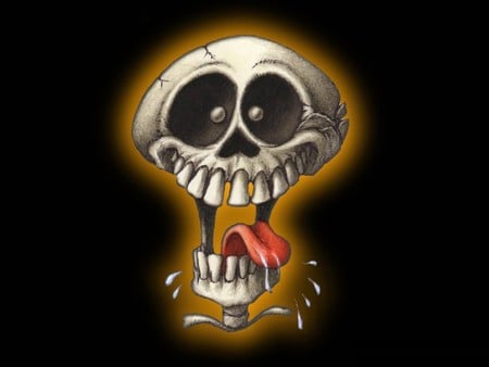 FUNNY Skull - skull, funny, bone, head