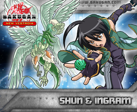 Shun & Ingram - bakugan, shun, ingram, battle brawlers