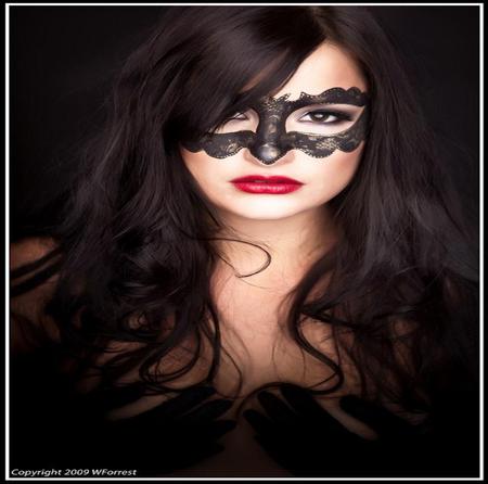 Masked Beauty - woman, gothic, mask