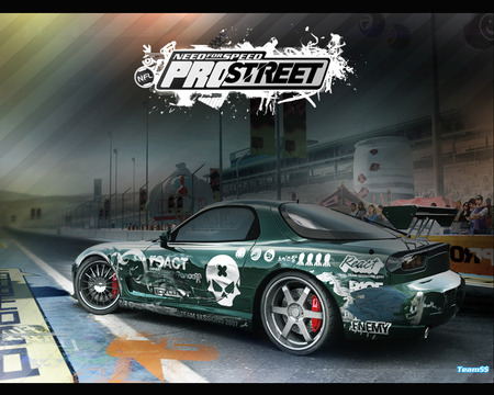 need for speed mazda rx 7 - mazda rx 7, game, racing, city, sliding, vinly, aqua car, 2007, car, need for speed pro street