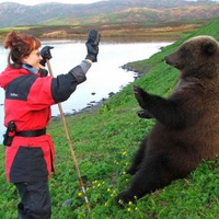 Lady w Bear