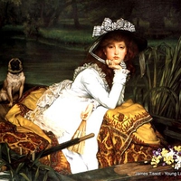 James Tissot - Young Lady in a boat