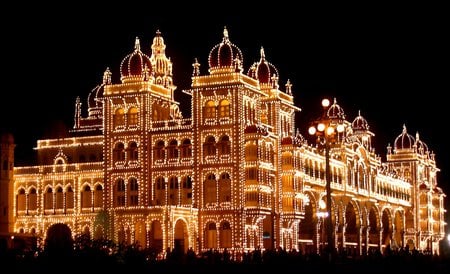 Mysore Palace During Festival Navatri ( India ) - india, mysore palace, ancient, hindu, navatri, hinduism