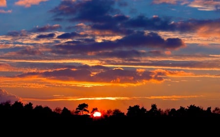 Stunning Sunset - nature, view, clouds, skies, sunset, sunrise