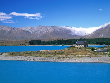 Silent House - house, nature, blue, silent