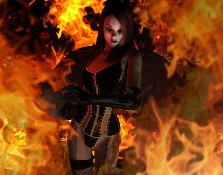 Angel or Demon? - 3d, woman