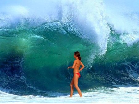 Girl on Beach - picture, girl on beach, cool