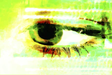 Eye Grid Pattern - abstract, lashes, lines, green, bright