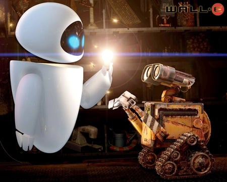 Wall e - destroy, e, wall, robots, eva, planet, bulb, earth