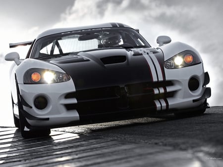 Dodge - dodge, black white, viper