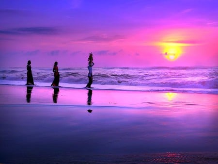 Colors Of Nature - picture, beautiful, beach, sunset, colors of nature