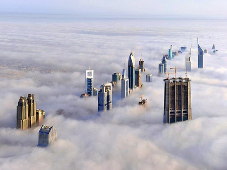 Dubai above Clouds - cool, picture, dubai above clouds