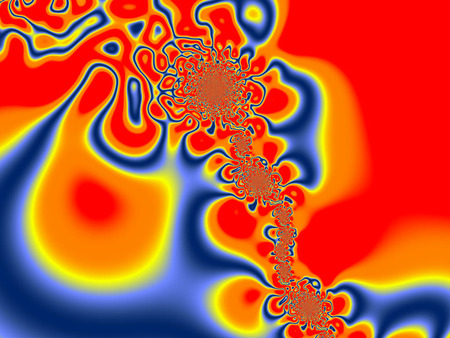 Fractal Art - art, yellow, blue, red, orange