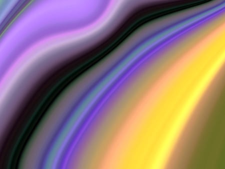 Wavy Pastel Rainbow - purple, abstract, yellow, blue and black, pastels