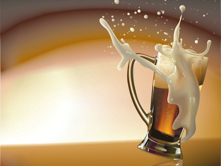 Have a Cold One - photograph, beer, slide, foam, mug, glass