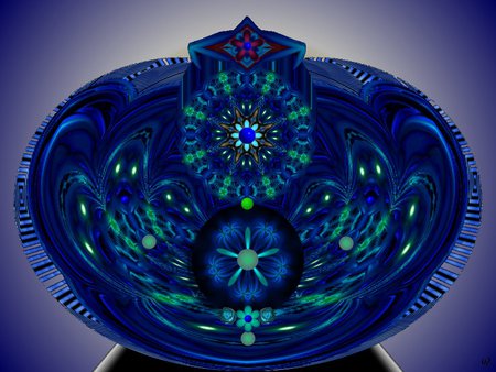 Blue Green Dream - fractal, eye candy, abstract