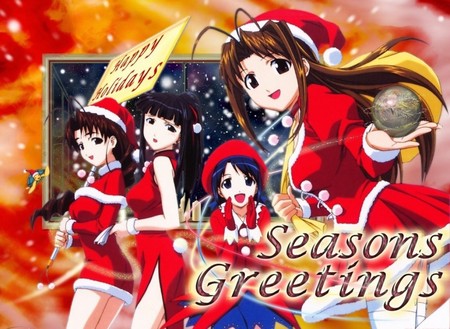 Anime Seasons Greetings - holiday, seasons greetings, anime christmas, christmas