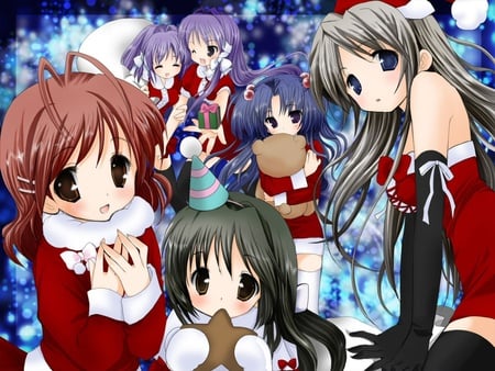 Clannad Christmas - christmas, girls, anime, clannad