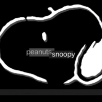 Black & white snoopy face