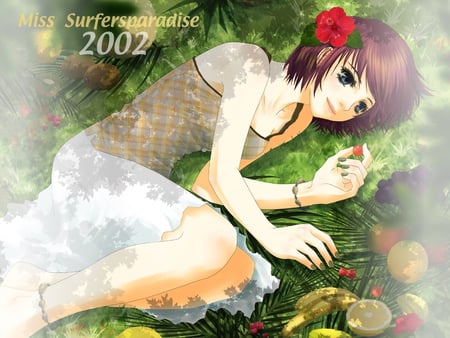 surfersparadise - girl, anime, sweet, anime girl, cute