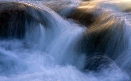 Rocks and water