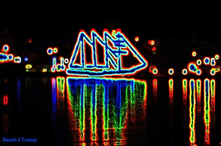 Neon Sailboat - danieltowsey, neon sailboat