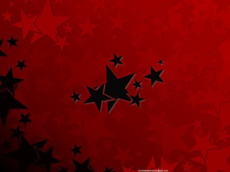 abstract 428 - stars, black, red