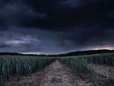 Stormfield - storm, forces of nature, blue, sky