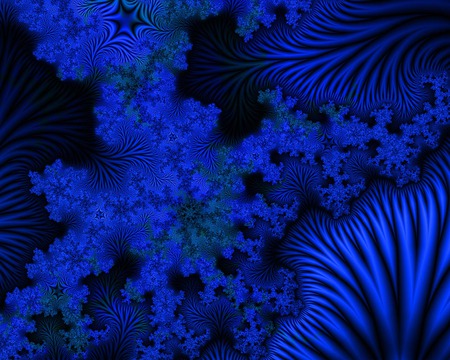 Blue Delta - abstract, textures, blue, fractal