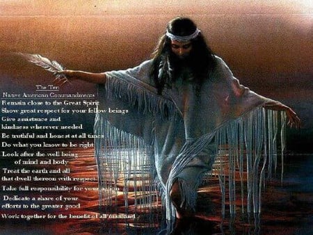 indian - commandments, the ten, people, full wallpaper, native, american, prayers