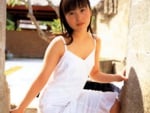 cute,model,white dress,Hitomi Fujiwara,2