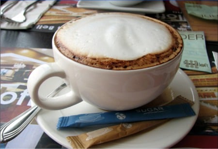 creamy cappucino - relax, delicious, foam, creamy, cappucino, cup, sugar