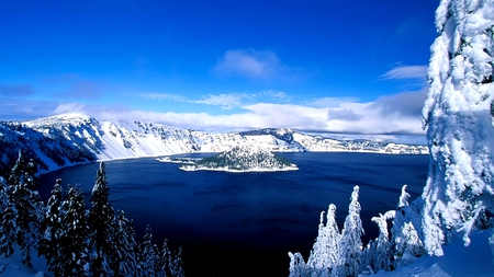 ICE MOINTAINS - ice, winter, snow, lake, mountains