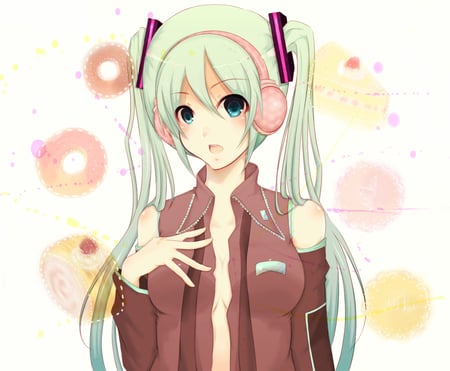 Hatsune Miku - hatsune miku, sexy, girl, twintails, blue eyes, long hair, blue hair, vocaloid, anime, cute