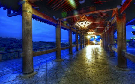 The Grand View - lantern, light, passage, chinese, pillar