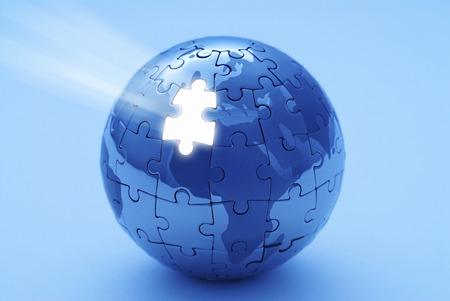 Light Exit - globe, puzzle, hope, blue, protection, earth, light