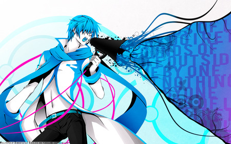 Kaito - anime, vocaloid, koi wa sensou, male, short hair, boy, kaito, blue hair, cute, sexy, blue eyes