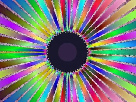 rainbow bridge - fractal, rainbow, flower