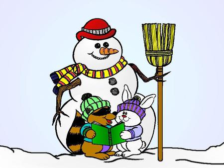 Snowman Raccoon + Bunny - frosty the snowman, rabbit, raccoon, snowman