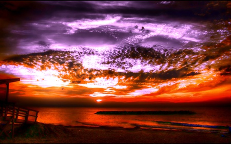 Who Am I - clouds, colorful, beach, island, beauty, wave, sky